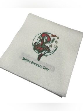Vintage Miller High Life Girl Cocktail Napkins Girl in the Moon Brewery Tour x25